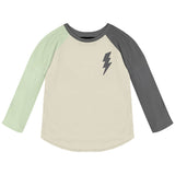 Bolt Raglan Tee (Natural/Vintage Black/Seafoam)