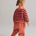 Striped Baby Sweater (Pink Ginger)