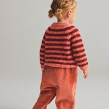 Striped Baby Sweater (Pink Ginger)