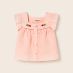 Cotton Linen Blouse (Cloud Pink)
