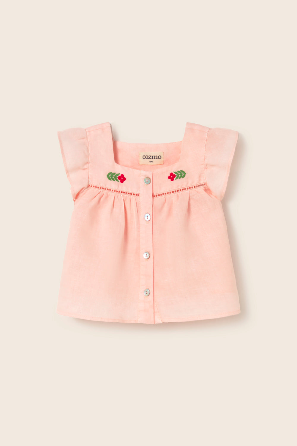 Cotton Linen Blouse (Cloud Pink)