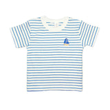 Short Sleeve Sail Boat Tee (Blue Stripes)