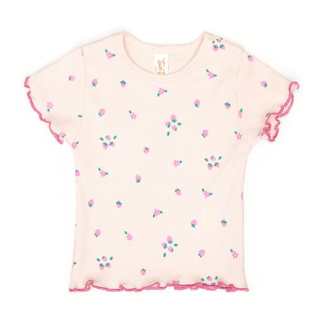 Lara Top (Light Pink Strawberries)