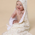 Hooded Towel Set (Teddies on Cream)
