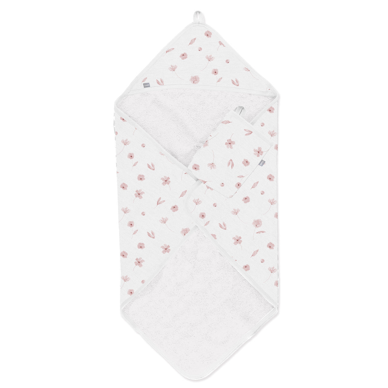 Hooded Towel (Flowers on Cream)