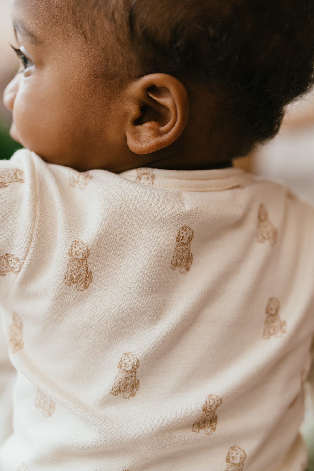Baby Puppy Long Sleeve T-Shirt (Ecru)