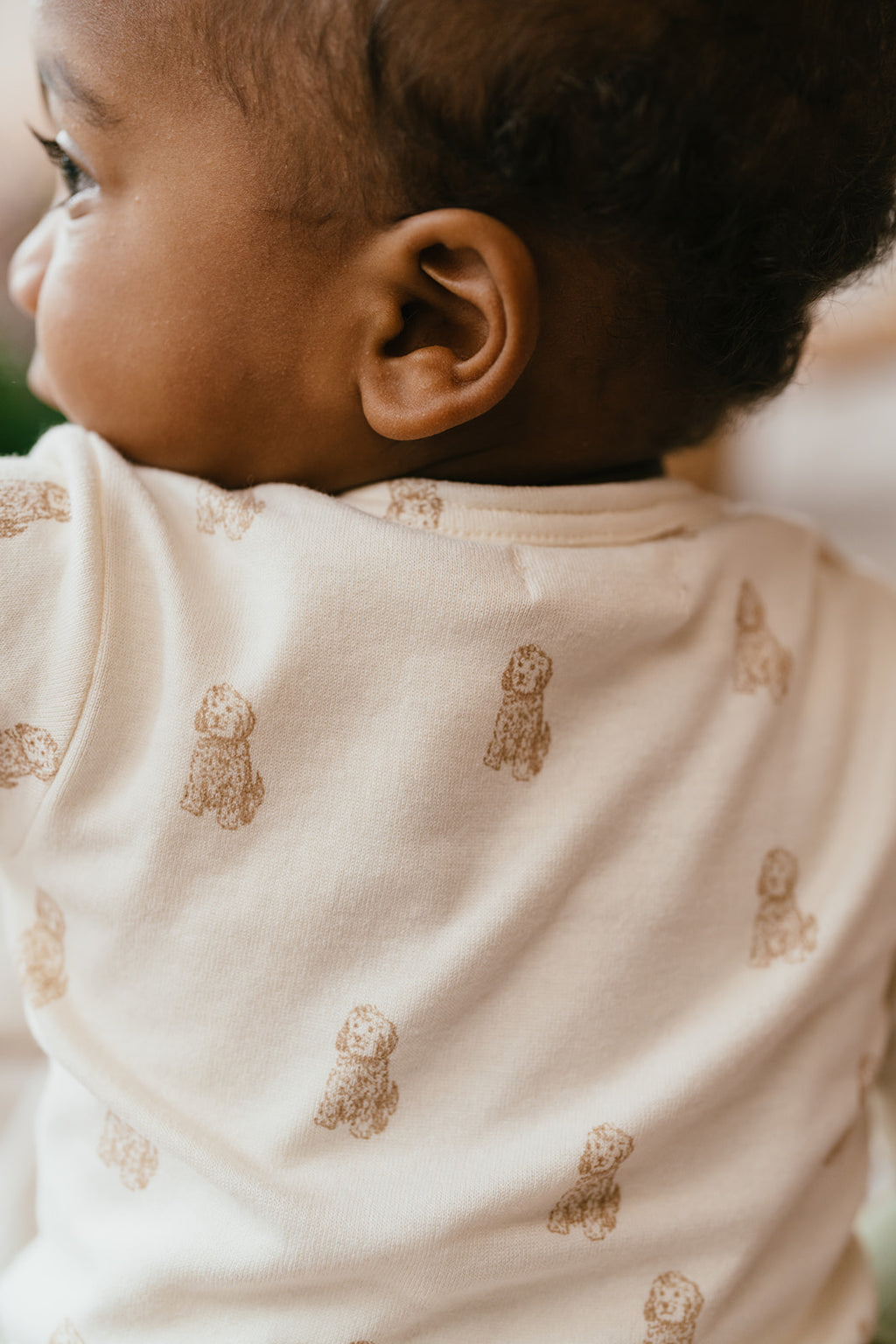 Baby Puppy Long Sleeve T-Shirt (Ecru)