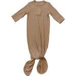 Ribbed Bamboo Knotted Gown (Latte)