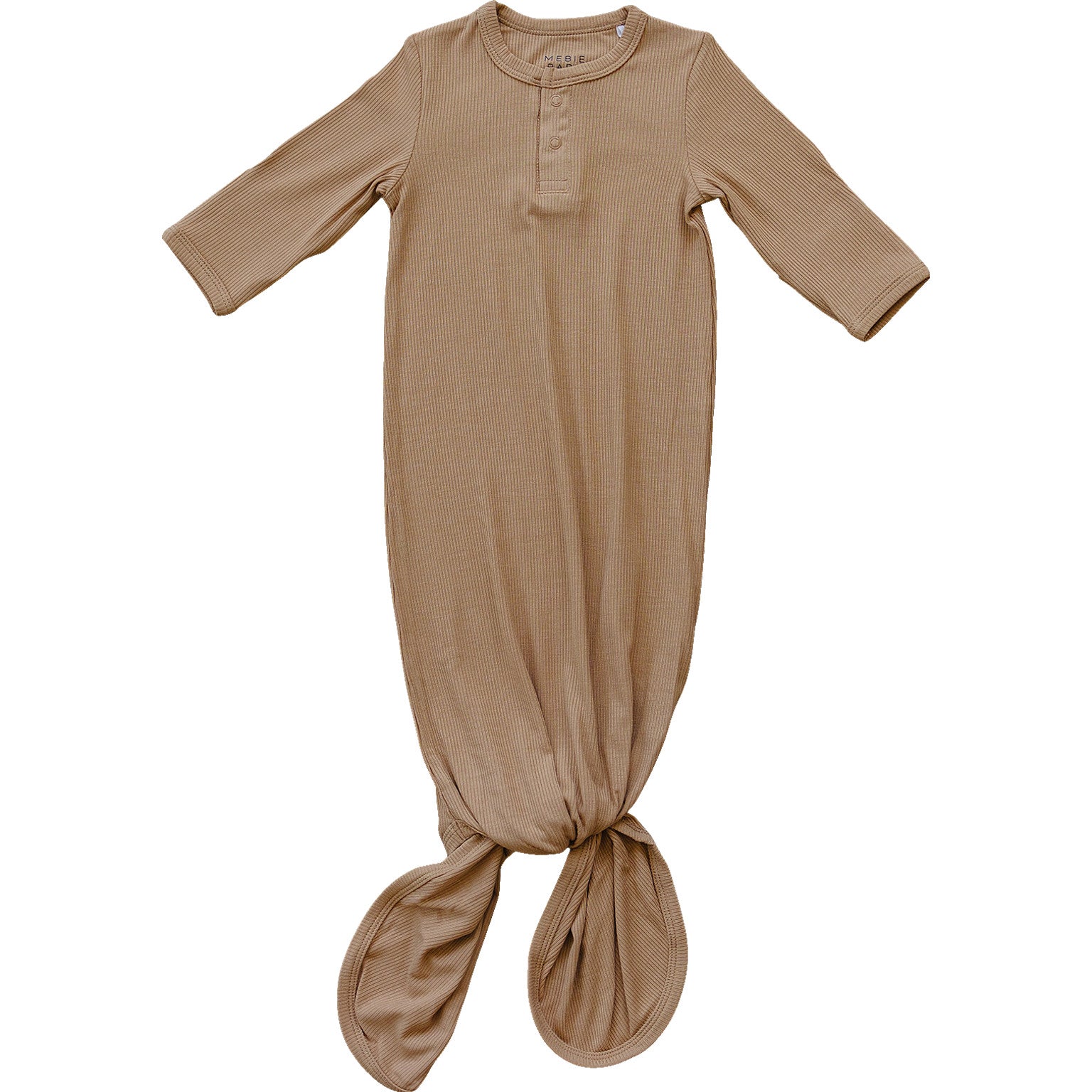 Ribbed Bamboo Knotted Gown (Latte)