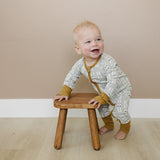 Ribbed Bamboo Zipper Footie (Ski)