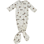 Ribbed Bamboo Knotted Gown (Ducks)