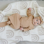 Ribbed Bamboo Knotted Gown (Latte)