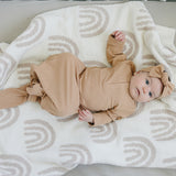 Ribbed Bamboo Knotted Gown (Latte)