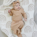 Ribbed Bamboo Knotted Gown (Latte)