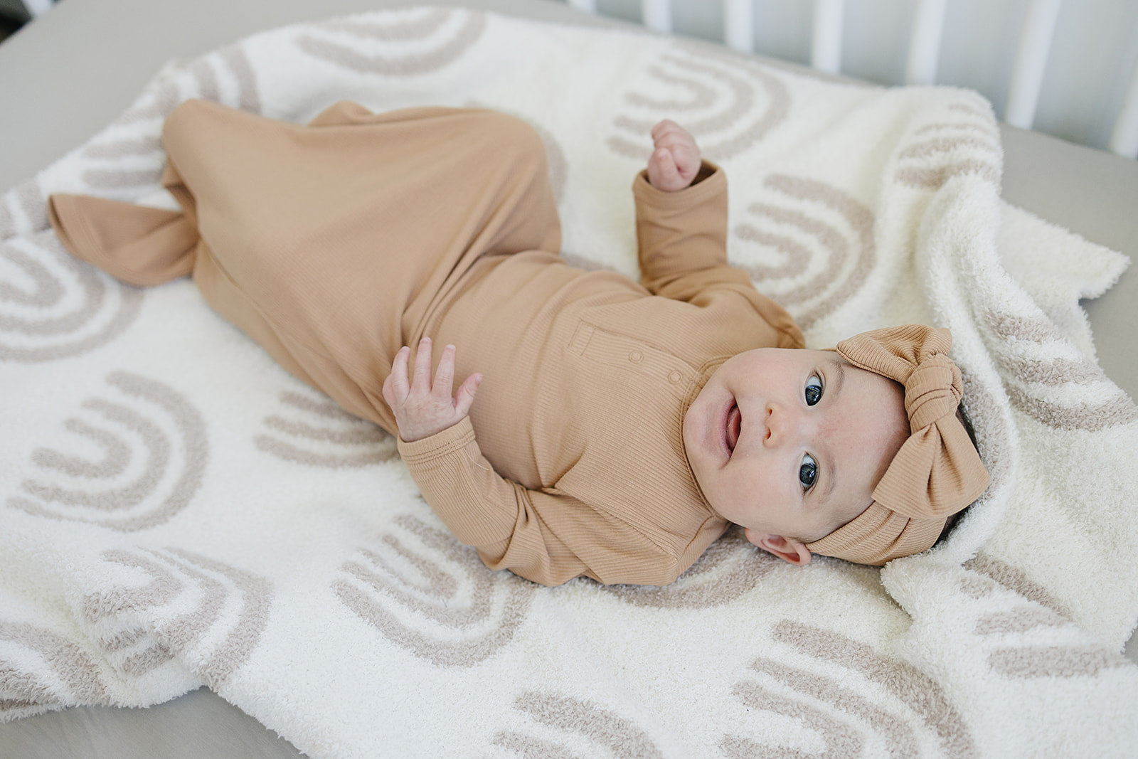 Ribbed Bamboo Knotted Gown (Latte)