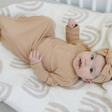 Ribbed Bamboo Knotted Gown (Latte)