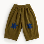 Ziggy Kids Barrel Leg Trouser Kids (Olive Star)