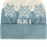 Ski Day Knit Beanie Hat (Mineral Blue)
