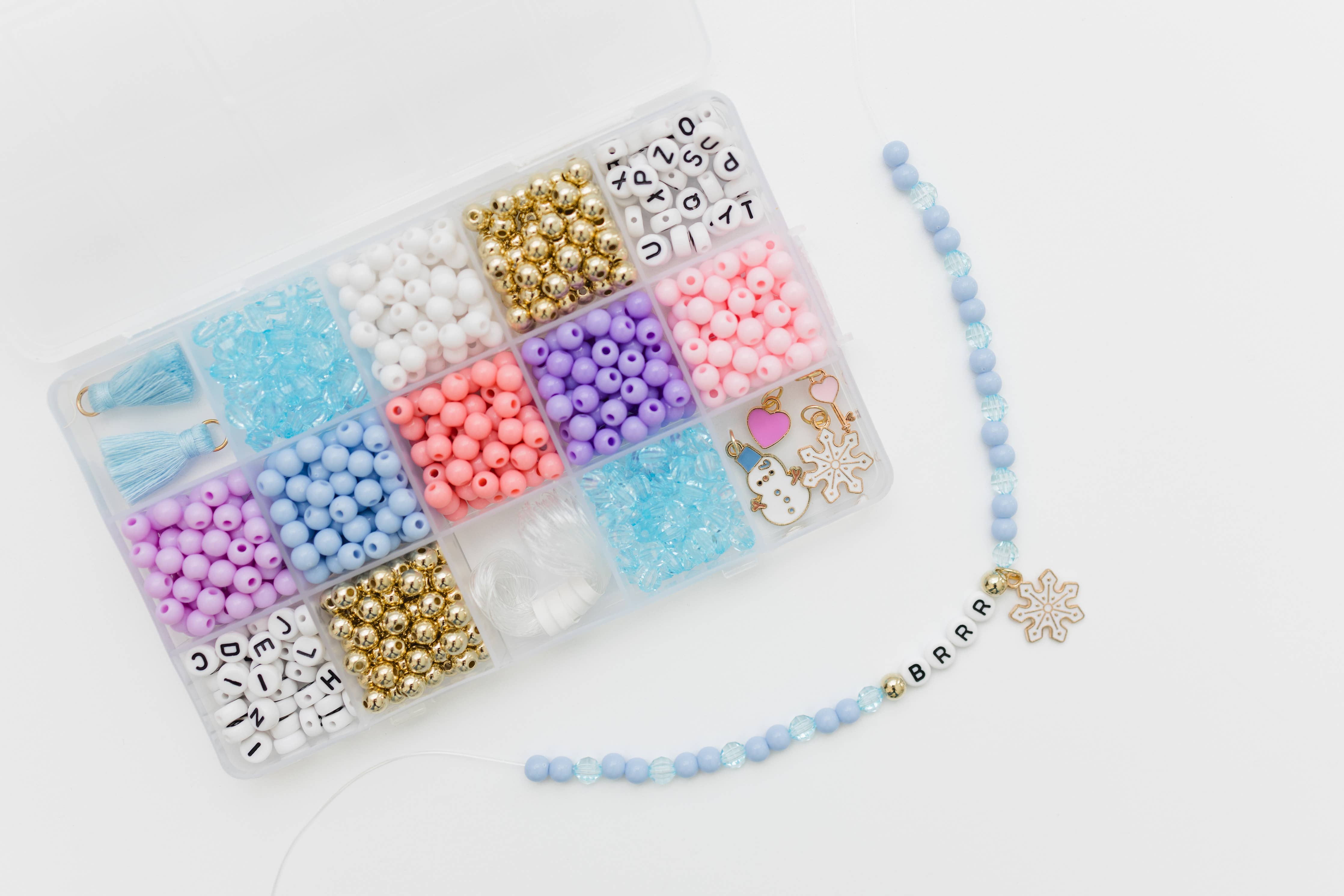 DIY Stretchy Bracelet Craft Kit (Winter Wonderland)