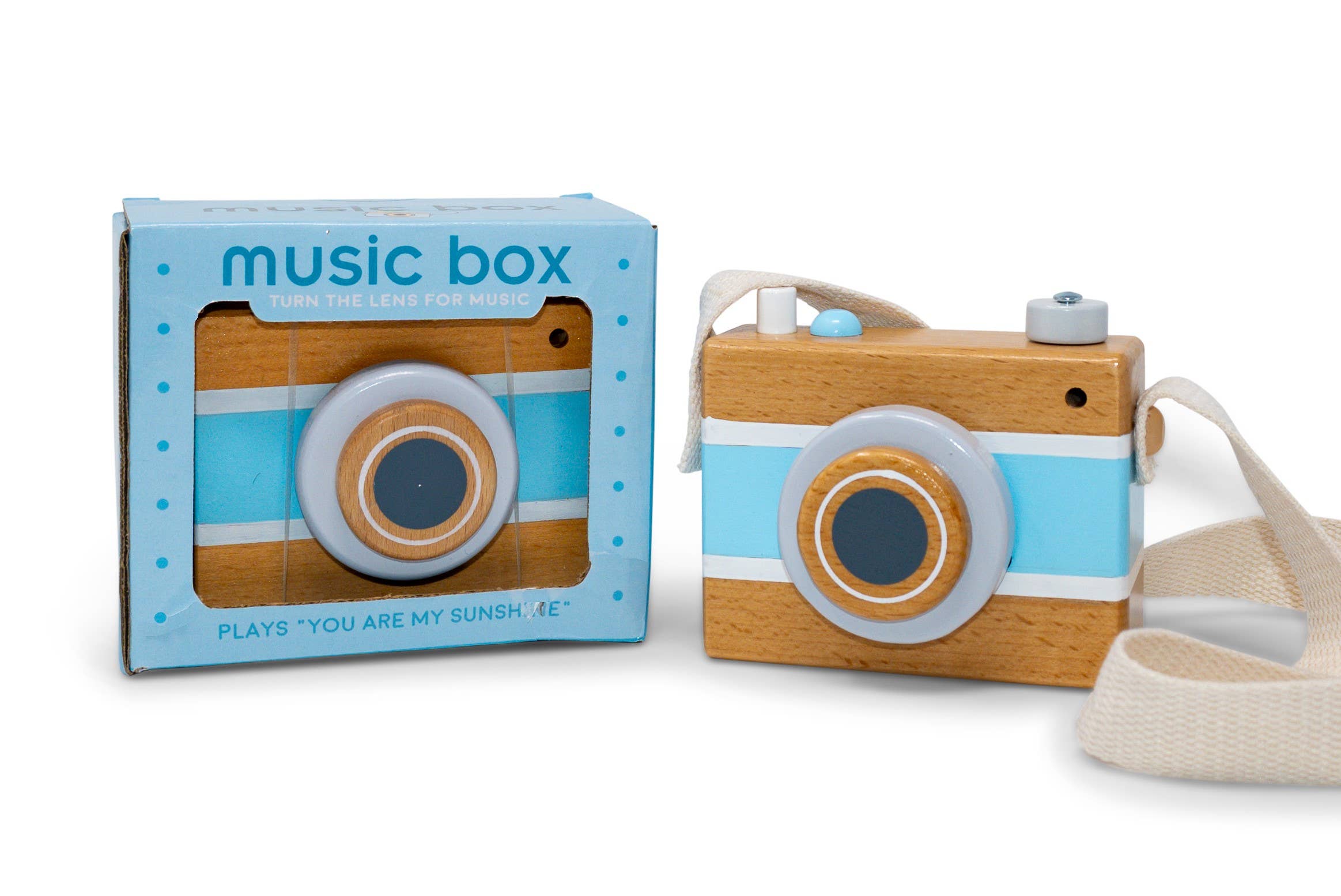 Vintage Camera Music Box (Blue)