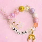 Crushed Glass Bead Stretch Bracelet (Dance)