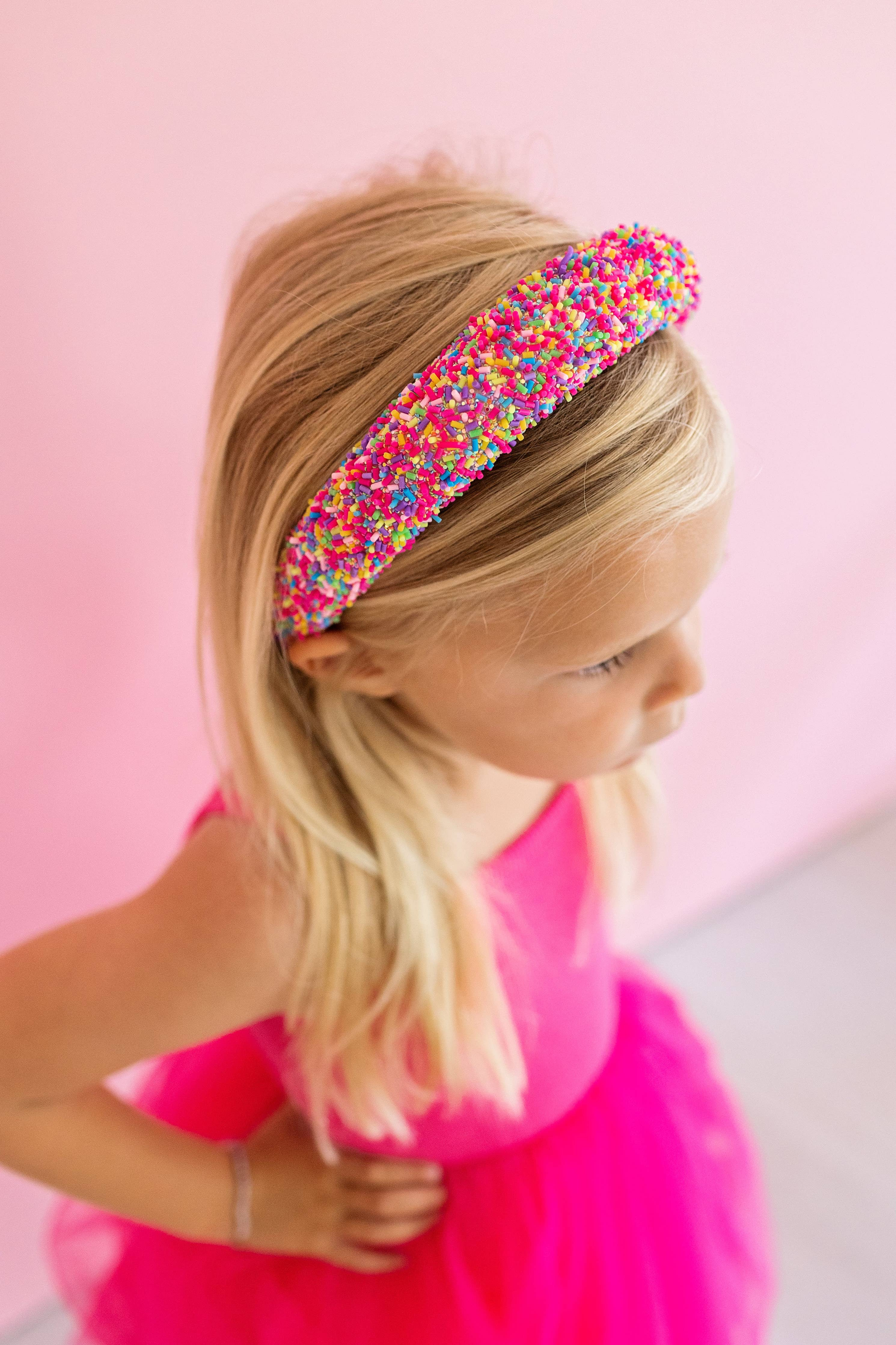 Beaded Headband (Pink Sprinkles)