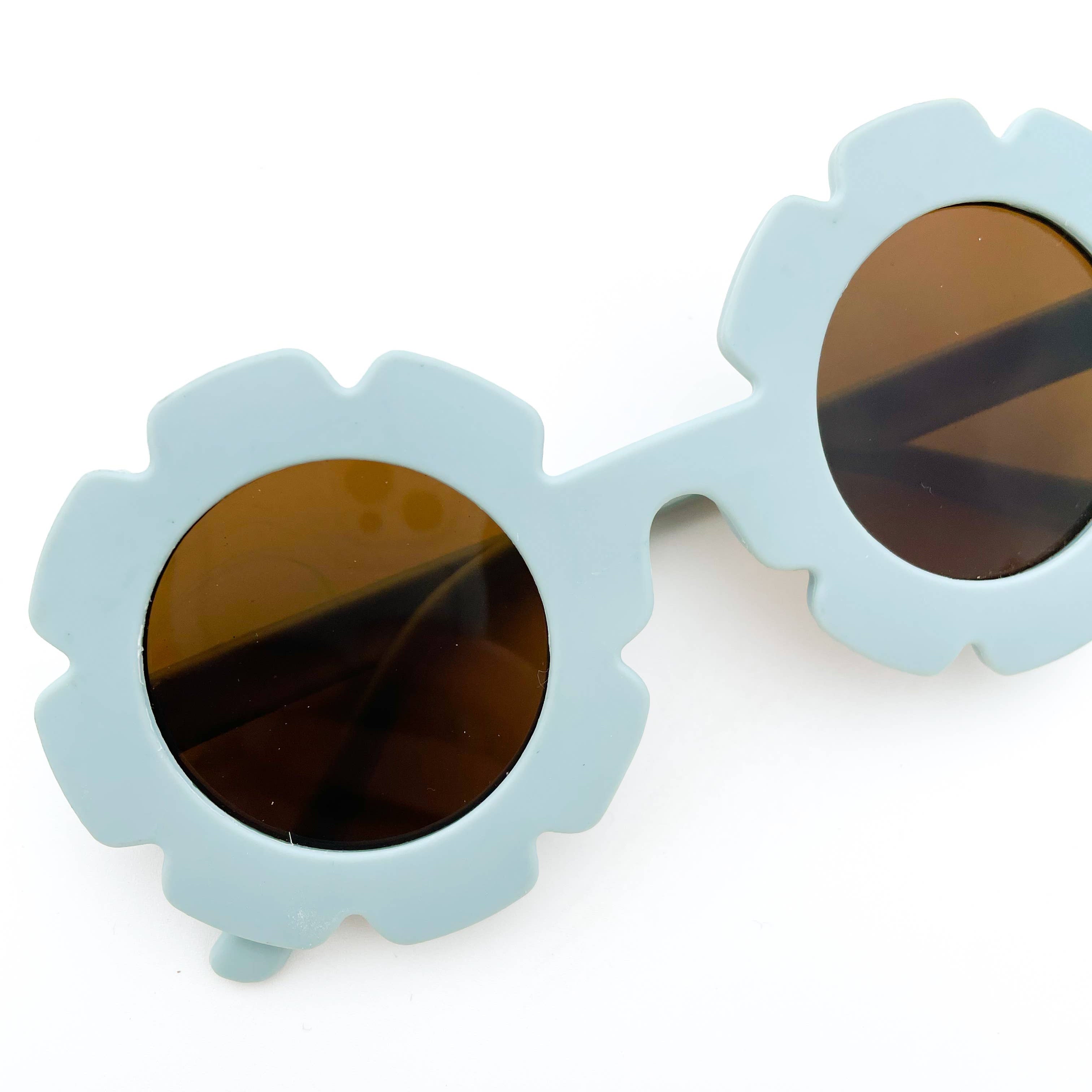 Daisy Day Flower Sunglasses (Sea Glass Blue)