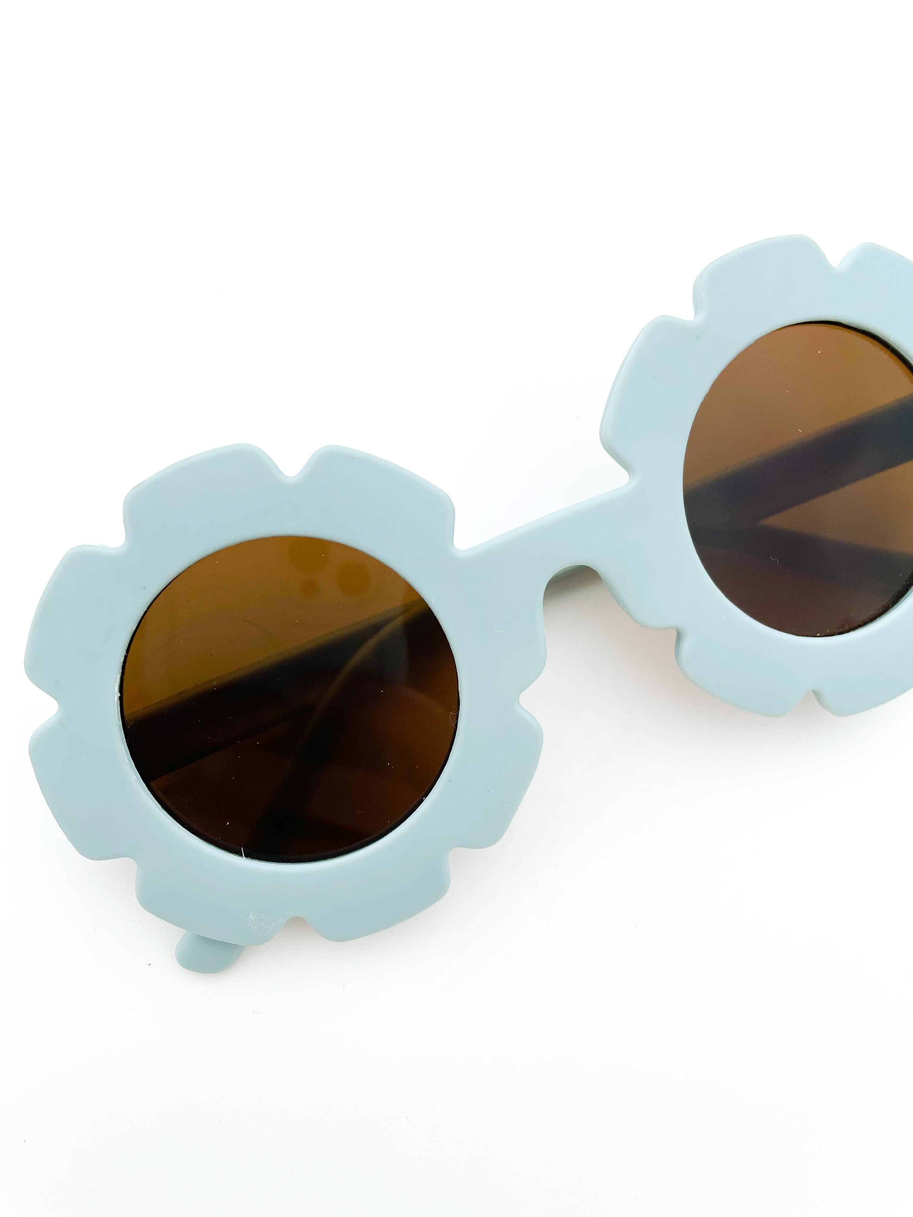 Daisy Day Flower Sunglasses (Sea Glass Blue)