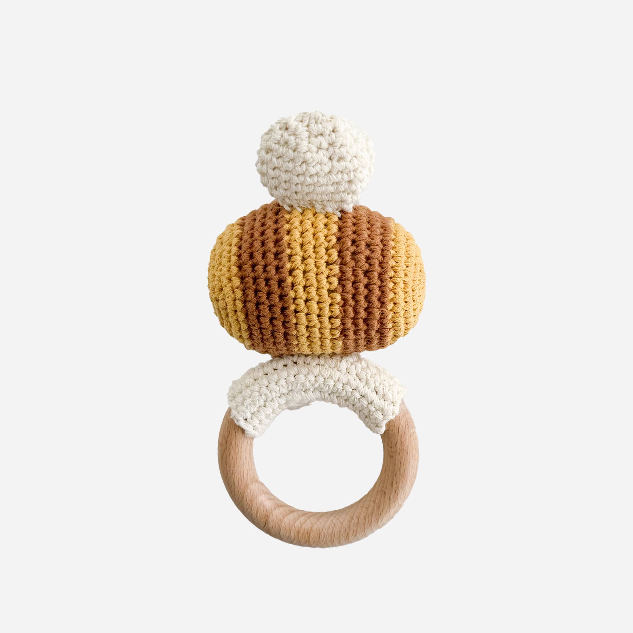 Teether Crochet Rattle Toy (Bee)
