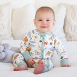 Convertible Zip Romper (Safari Snuggles)