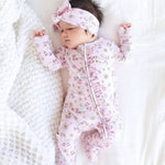 Ruffle Zipper Footie (Silly Goose)