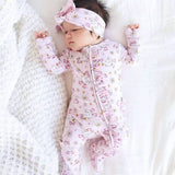 Ruffle Zipper Footie (Silly Goose)
