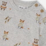 Organic Cotton Pants and Top Set (Beige Animal Print)