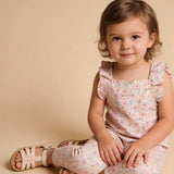 Organic Flutter Romper (Peony)
