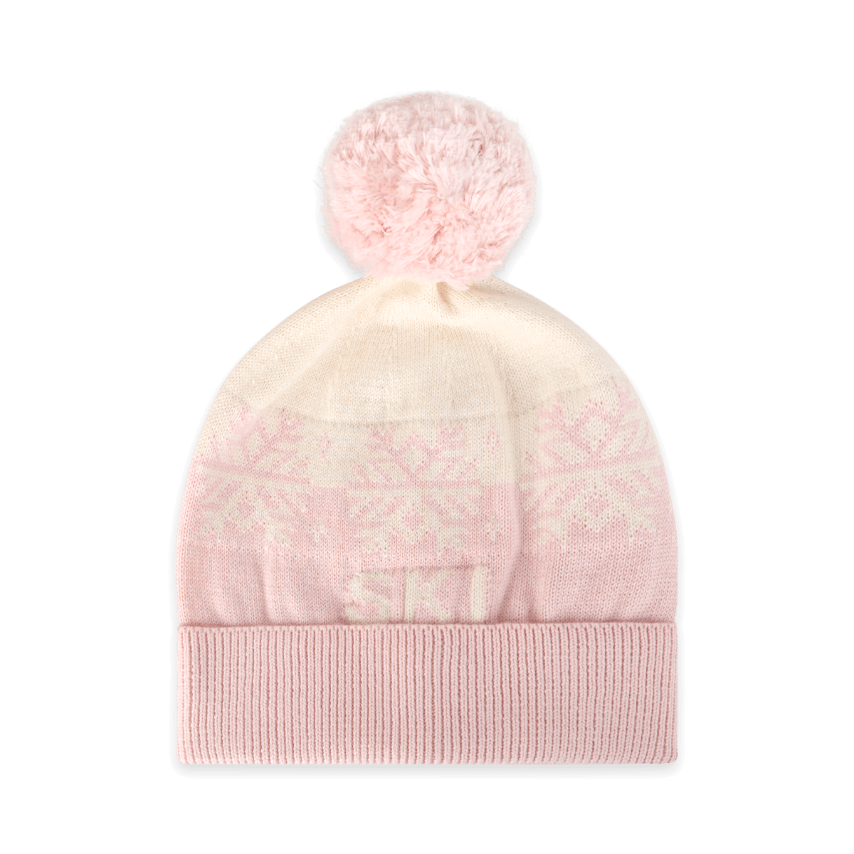Ski Day Knit Beanie Hat (Sweet Pink)