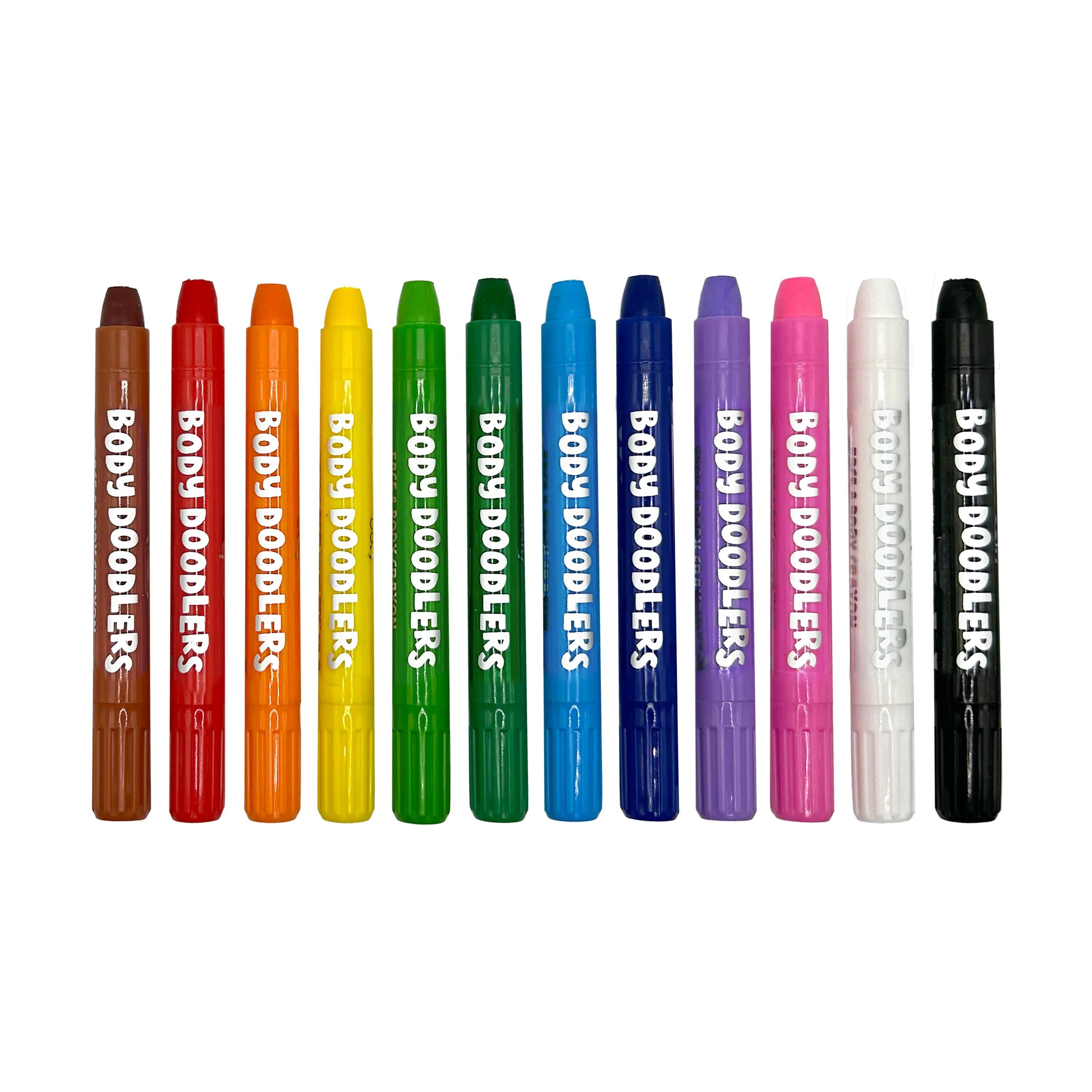 Body Doodlers Face & Body Crayons (Set of 12 Colors)