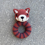 Ring Hand Crocheted Rattle (Red Panda)