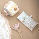 Plush Rattle Toy (Violet Floral)