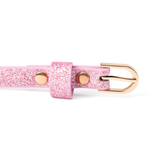 Girls Ultra Skinny Glitter Belt (Pale Pink)