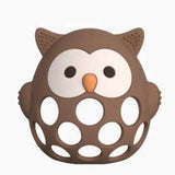 3D Owl Silicone Teether (Chocolate)