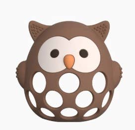 3D Owl Silicone Teether (Chocolate)