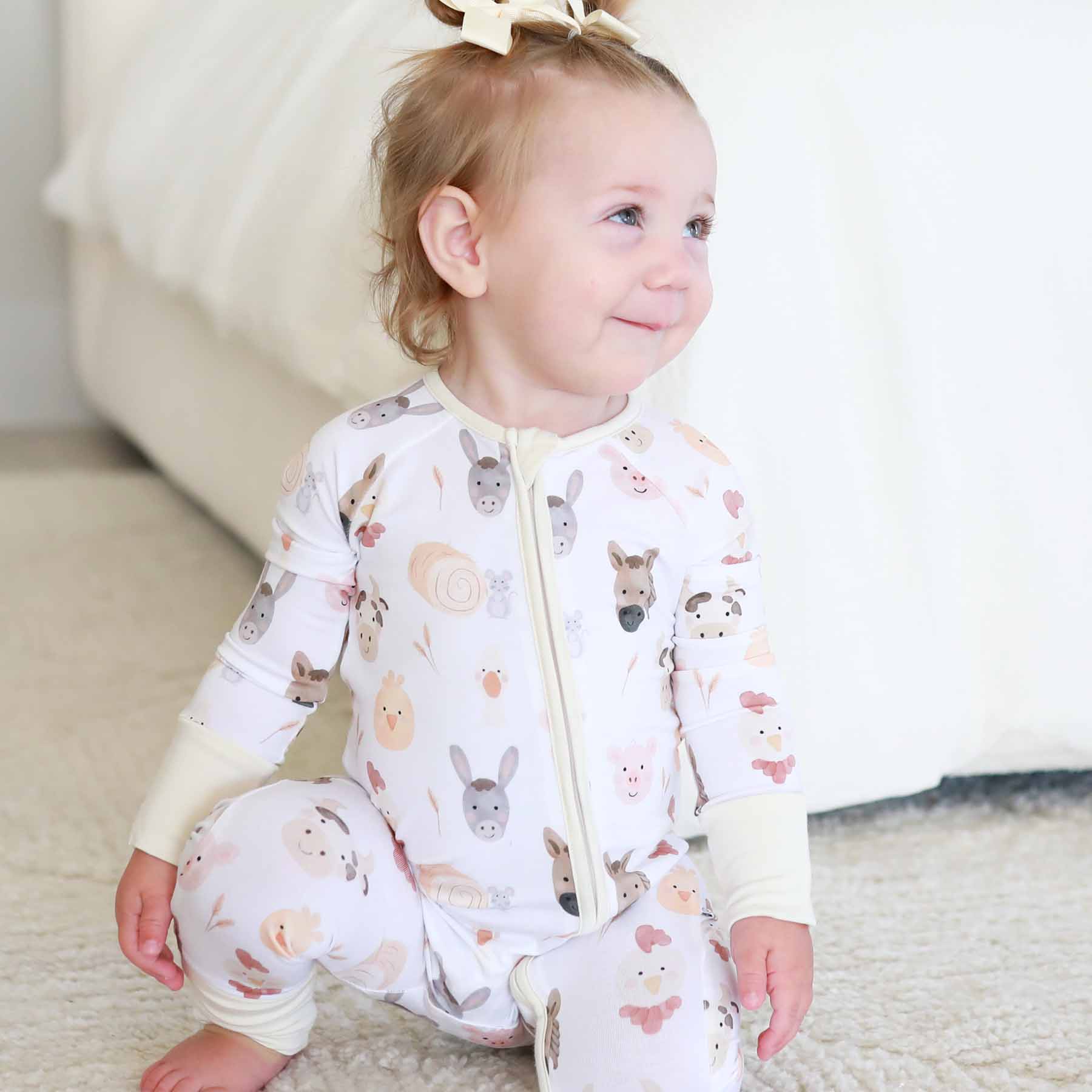 Convertible Zip Romper (Barnyard Buddies)