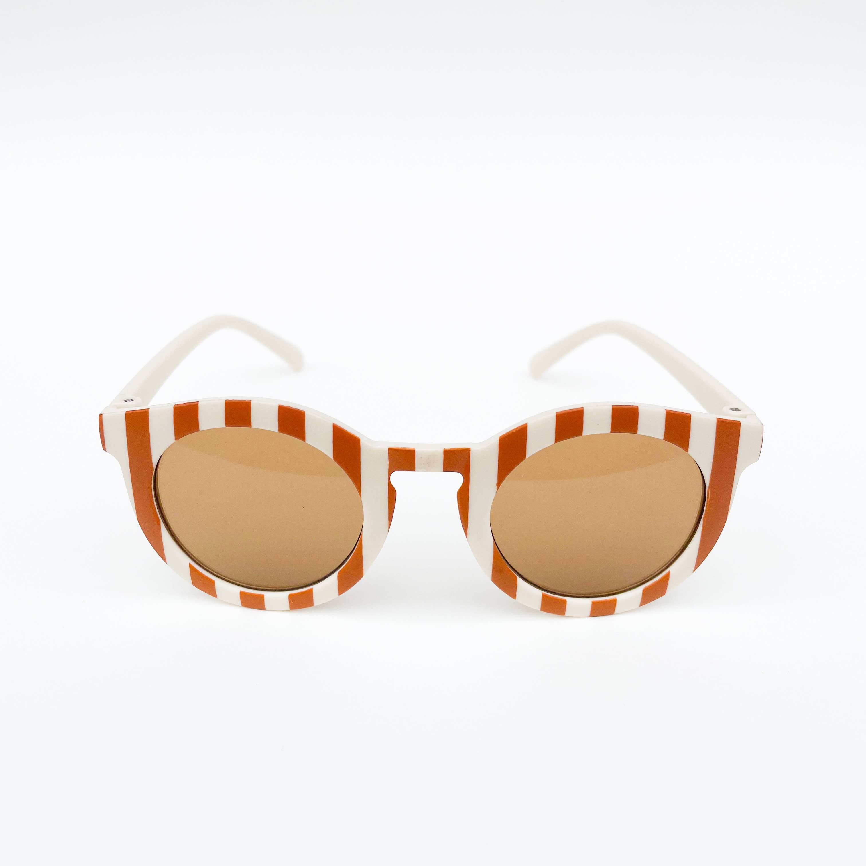 Cream & Tan Stripe Toddler Sunglasses