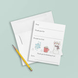 Kids Stationery Box Set - Fill in Winter Theme Thank Yous