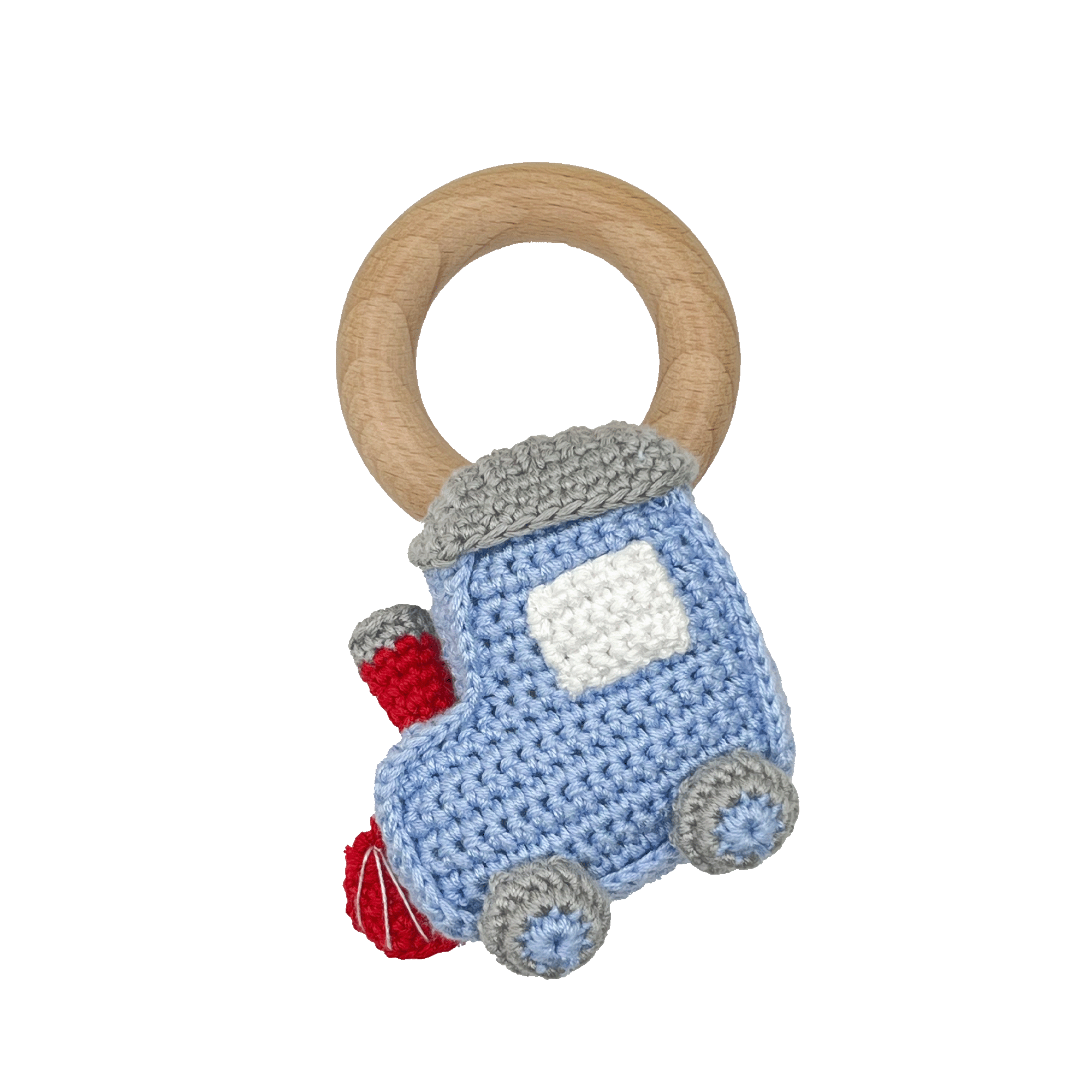 Crochet Woodring Rattle (Train)