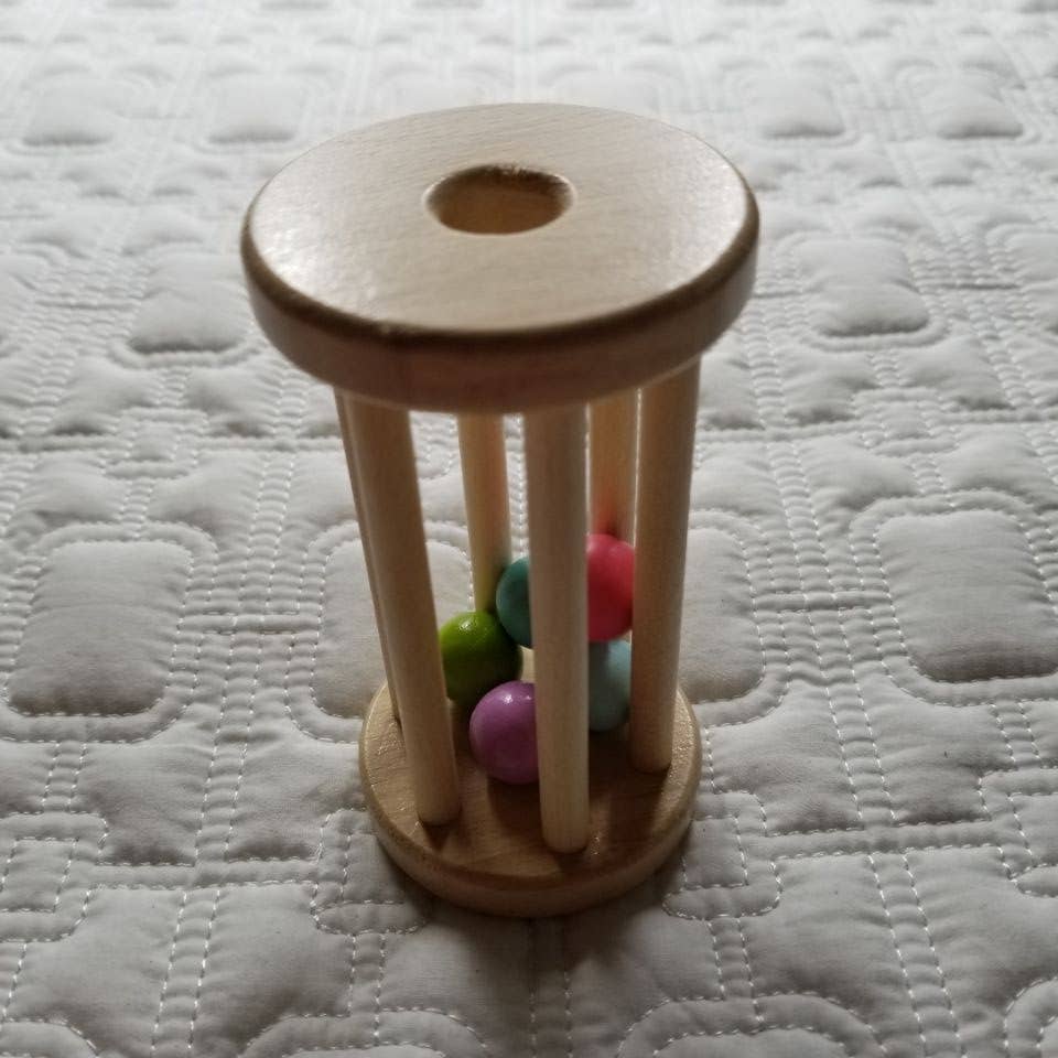 Multicolored Wooden Rattle