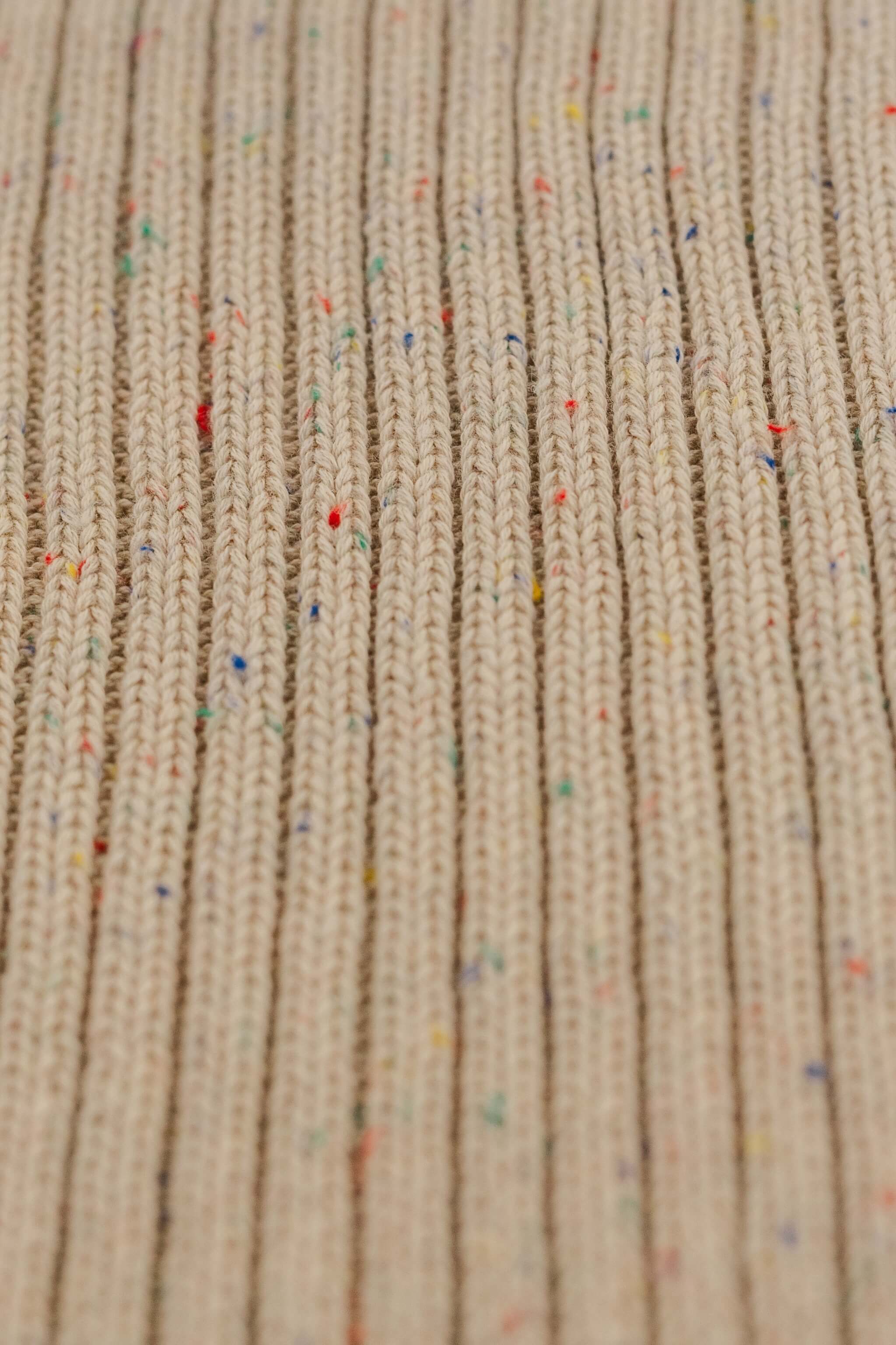 Knit Ribbed Organic Blanket (Hazelnut Sprinkle)