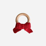 Crochet Teether (Red Bow)