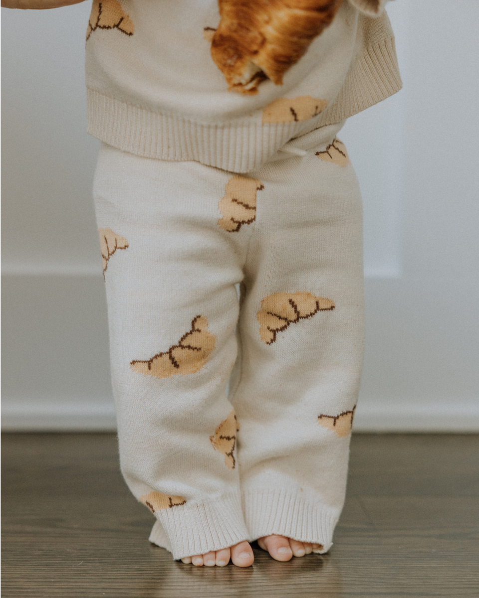 Knit Joggers (Croissant)