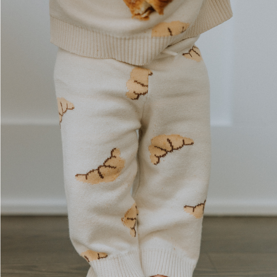 Knit Joggers (Croissant)